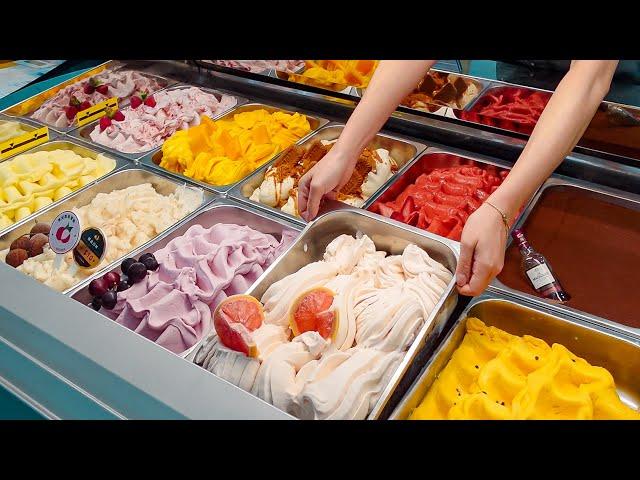 60% Fruit! Handmade French Ice Cream (Mango, Whiskey, Strawberry) / 法式冰淇淋 - Taiwanese Food