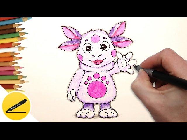 How to Draw Luntik step by step | Draw a cute creature from the moon