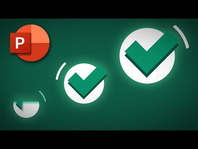 PowerPoint Motion Graphics Tutorial and Free Template  Checkmark Icon Animation