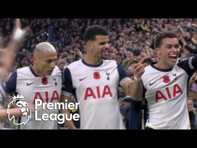 Dominic Solanke's cheeky chip gives Tottenham 2-1 lead v. Aston Villa | Premier League | NBC Sports