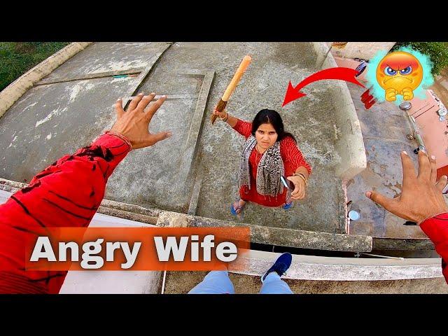 ANGRY Wife | Parkour Chase | in India | Flyingmeenaboi