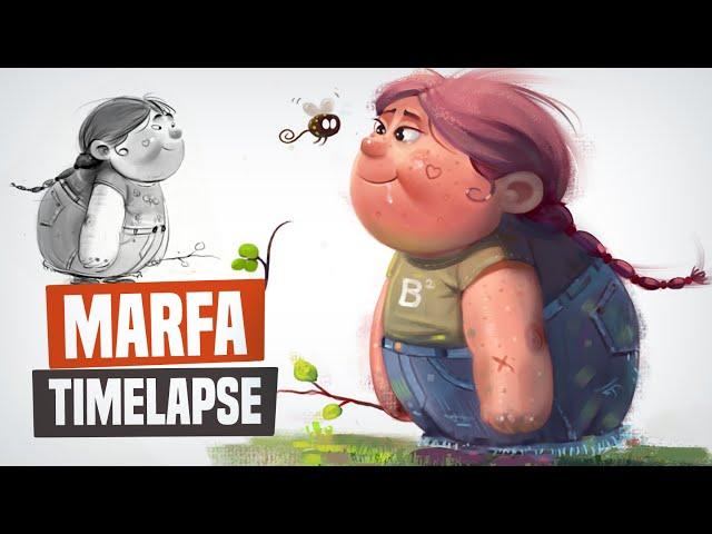 Character design based on real people | Procreate Timelapse