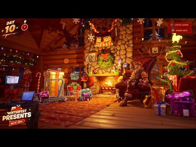 The Fortnite winterfest 2021 cabin Vs 2022 cabin