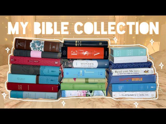 MY BIBLE COLLECTION! | journaling, reading, study bibles & some funny stories!