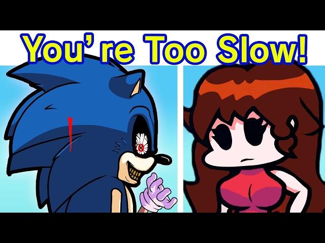 FNF Sonic.exe Super High Effort Too Slow Awemix (Friday Night Funkin' Mod) (BF/GF)