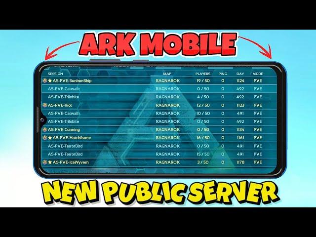 NEW ARK MOBILE PUBLIC SERVER : JOIN AND PLAY WITH ME 