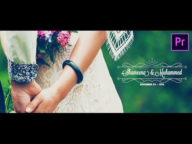 10 FREE Wedding Title Animation Preset Pack | Premiere Pro Motion Graphics Template