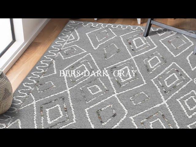 Begin with the Attractive Hand-Hooked Rug Collection for Your Home | BER8 DARK GRAY