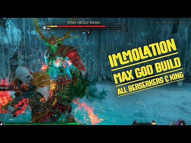 Max Immolation God Build  All Berserkers And King | God Of War Ragnarok | 4K