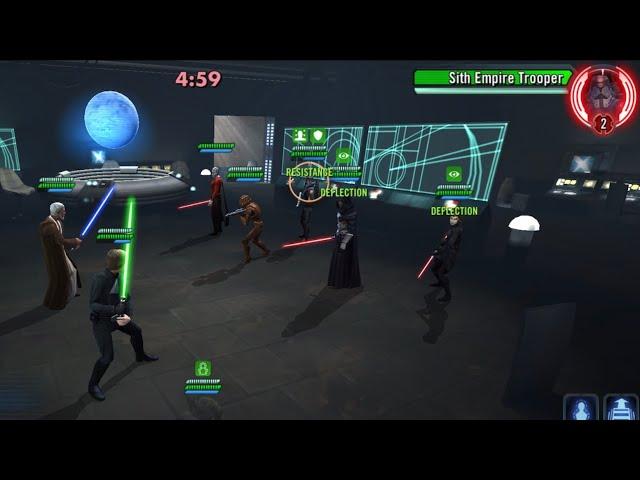 Jedi Knight Luke Skywalker (L) vs Sith Empire (JKL vs DR) | SWGOH