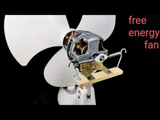 How to make a free energy fan from dual spring self running 100% | Black RoboBrain