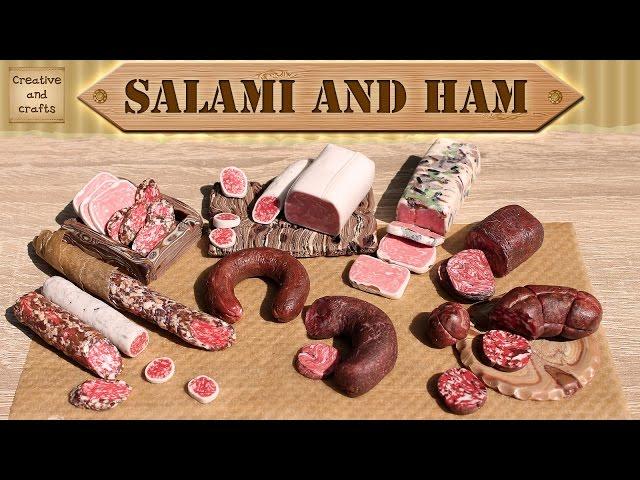 Полимерная глина - КОЛБАСА салями и ветчина / Polymer clay salami and ham / Светлана Няшина