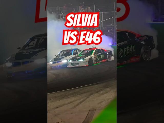 SILVIA S15 vs BMW E46! #drift #bmw #silvia #formuladrift #e46 #s15 #drifting #bimmer #s14 #formulad