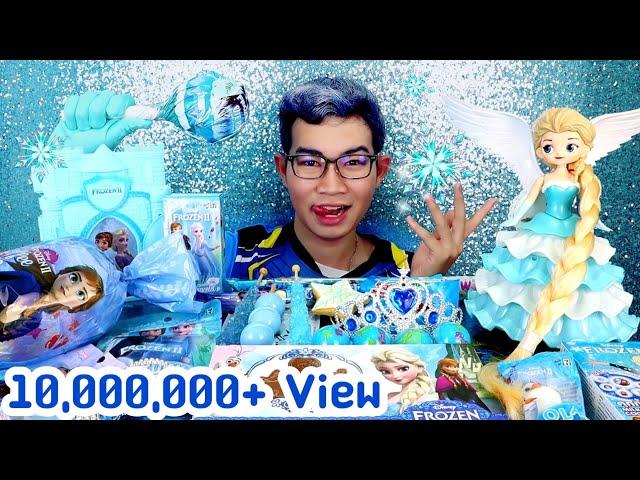 ชาเลนจ์อาหารสีฟ้า เอลซ่า Frozen Elsa blue color food #Mukbang #ASMR 겨울왕국 엘사 파란색 음식 먹방:ขันติ