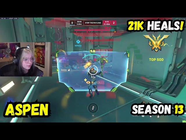 ASPEN | 21k Heals | TOP 500 JUNO + BRIGITTE | SEASON 13 | DORADO |  OVERWATCH 2