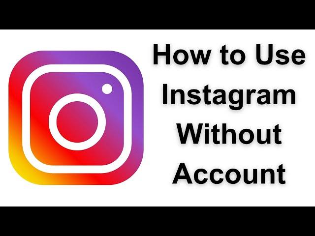 How to Use Instagram Without account