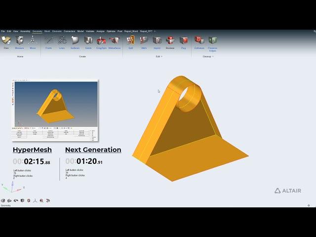 Geometry Creation - Altair HyperMesh™ vs. Altair HyperWorks™