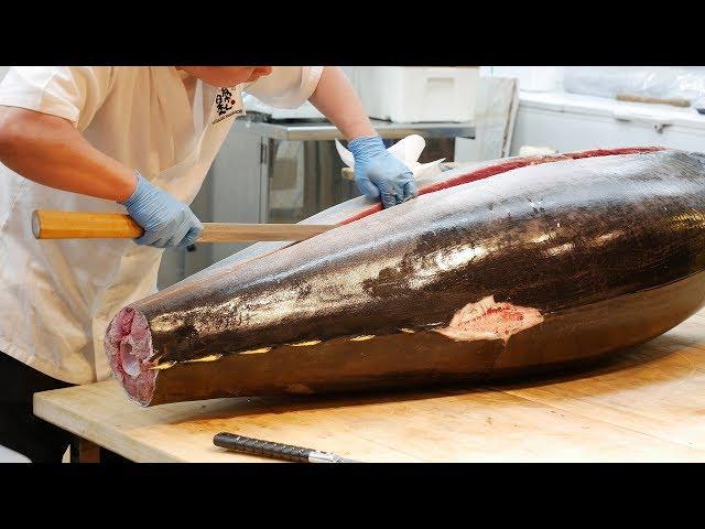 Giant Tuna Fish Cutting & Sashimi │ Noryangjin Fish Market, Seoul Korea │ Seafood│노량진 수산시장 우오가시│생참치회