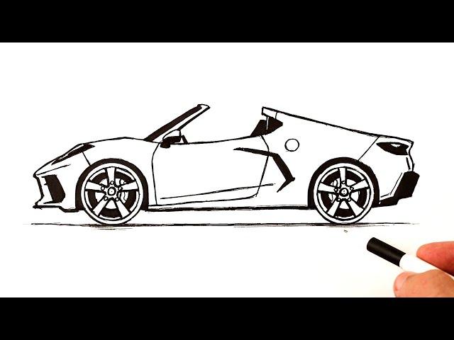 How to draw a Sport car easy