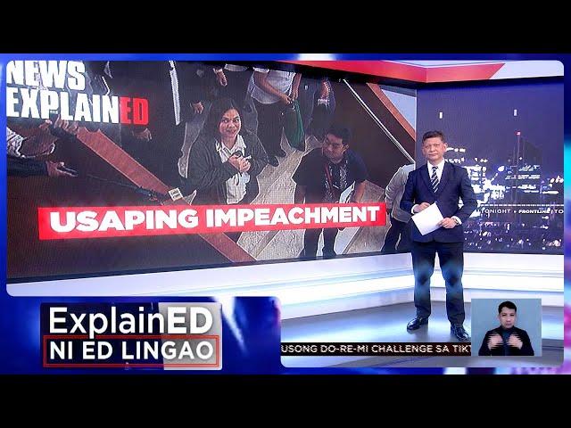 News ExplainED: Proseso ng impeachment | Frontline Tonight