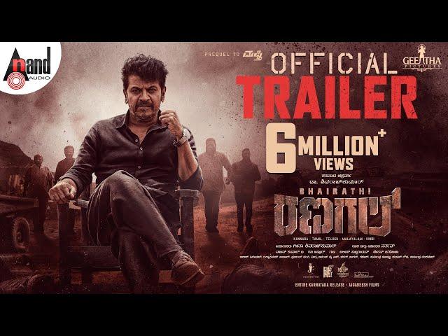 Bhairathi Ranagal Official Trailer | DR.Shiva Rajkumar|GeethaSRK|Narthan|Ravi Basrur|Rukmini Vasanth