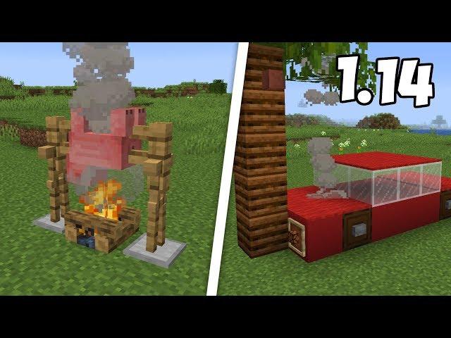 КРУТЫЕ ПОСТРОЙКИ ИЗ НОВЫХ БЛОКОВ В МАЙНКРАФТ 1.14 / Minecraft 19w03a