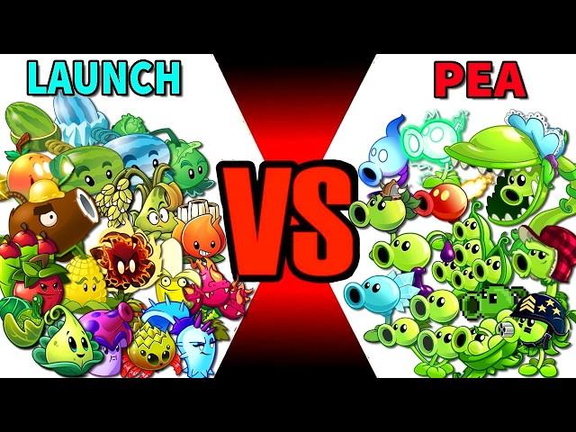 All Plants Team LAUNCH vs PEA Battlez - Who Will Win? - Pvz 2 Team Plant vs Team Plant