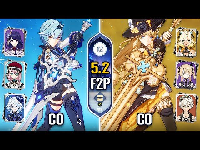 F2P C0 Eula Hypercarry & C0 Navia Xilonen Team | NEW Spiral Abyss 5.2 Floor 12 | Genshin Impact