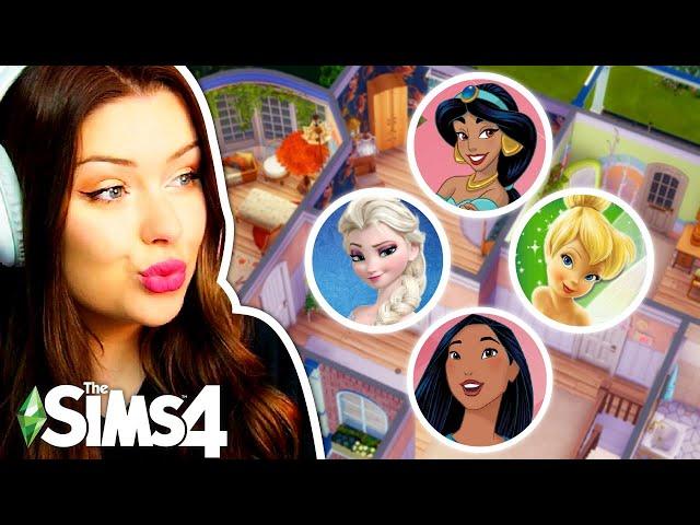 Bedrooms if Disney Princesses Were TEENS in The Sims 4 // Sims 4 Highschool Years Build