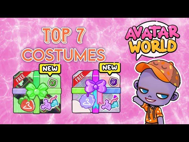 TOP 7 FREE COSTUMES in AVATAR WORLD!  CrumpetKing