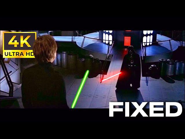 Luke Skywalker vs Darth Vader REMASTERED - Modern SFX and Enhanced Speed - 4k