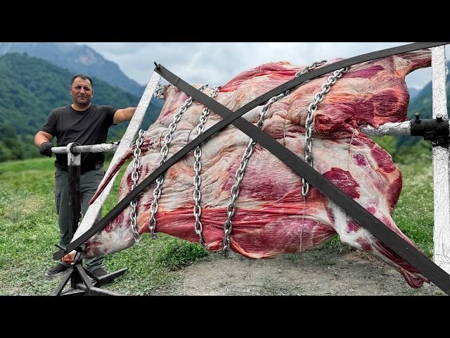 I Roasted a 1200 lbs Whole Bull! The Tastiest Meat I've Ever Cooked