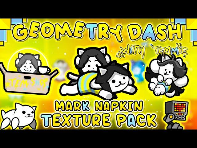 MARK NAPKIN TEXTURE PACK WITH TEMMIE! + ICONS | Geometry Dash [2.11]