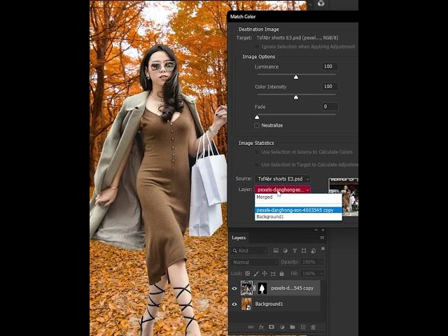 Match image with background color #photoshop #shorts