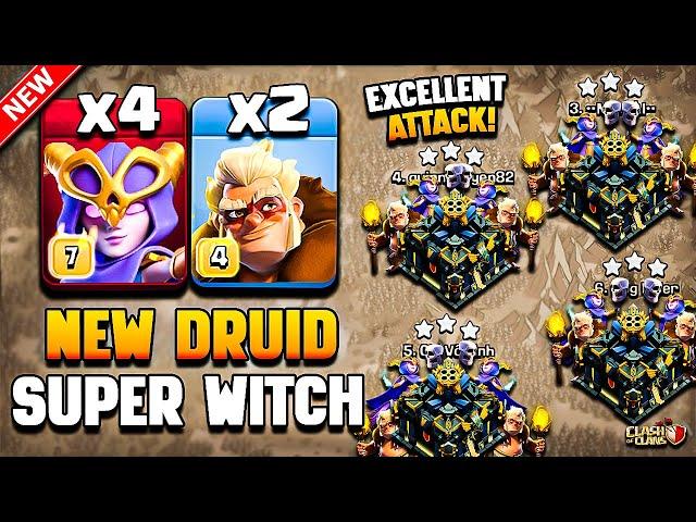 Th17 SUPER WITCH DRUID Attack Clash Of Clans | Best TH17 Attack Strategy With (SUPER WITCH + DRUID)