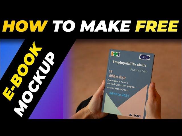 Free E book mockup generator   How to make a 3D Book cover Design Tutorial to create with download