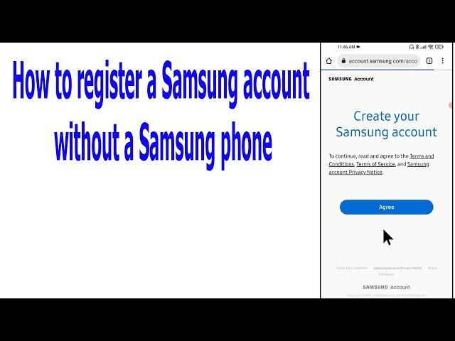 How to register a Samsung account without a Samsung phone