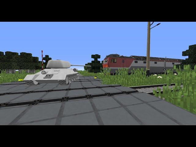 КАК СДЕЛАТЬ ПЕРЕЕЗД В МАЙНКРАФТ -- Immersive Railroading переезд