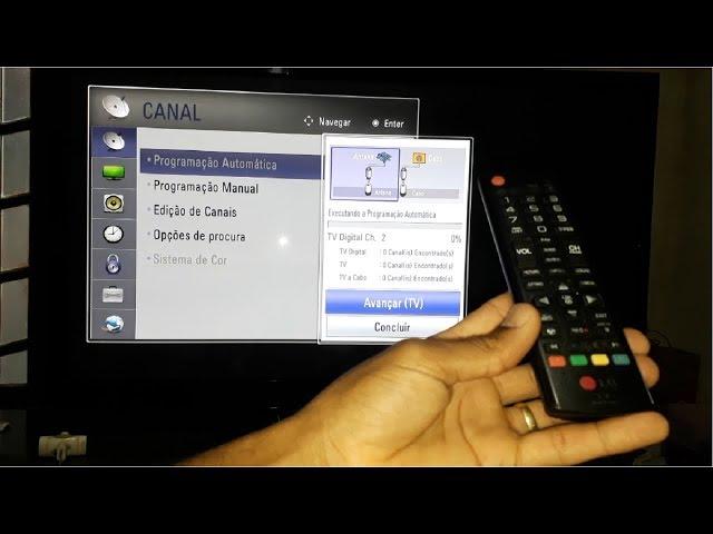 SINTONIA AUTOMÁTICA DOS CANAIS DIGITAIS DA TV DIGITAL LG