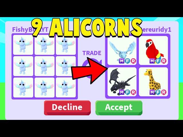 Trading 9 *NEW* ALICORN in Adopt Me!