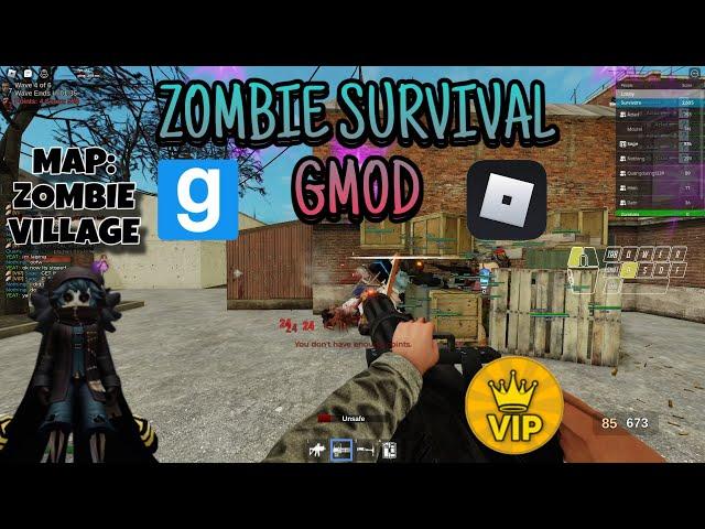 ZOMBIE SURVIVAL WIN feat MASSIVE SQUAD - ZOMBIE VILLAGE MAP | Zombie Survival Gmod on @Roblox