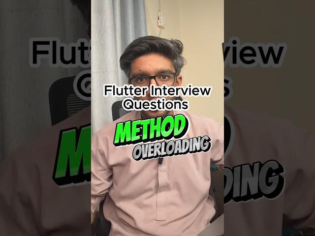 Flutter Interview Questions || Method overloading in Dart #dartlanguage #programming #flutter