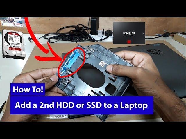 How To Add a 2nd HDD or SSD to a Laptop | Lenovo Ideapad 330