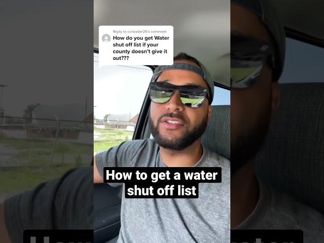 How to get a water shut off list #shorts
