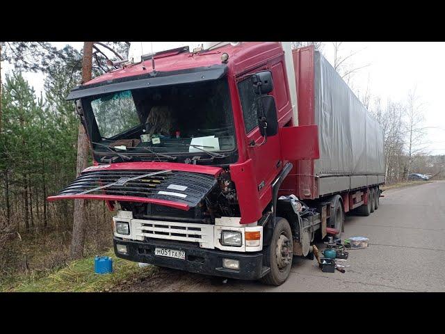 Дальнобой. Первая машина встала! :))  А что со второй?