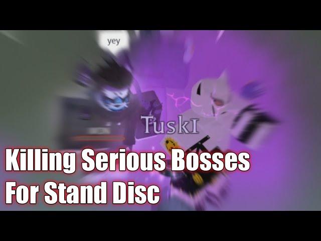 Killing Serious Bosses For Stand Disc - Project Jojo - roblox