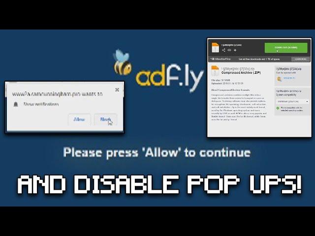 How to BYPASS adfly & DISABLE Pop ups!