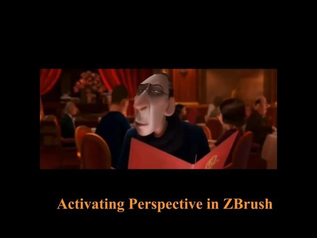 Activating Perspective in ZBrush