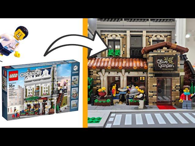 I Turned The LEGO Parisian Restaurant Set Into an OLIVE GARDEN...