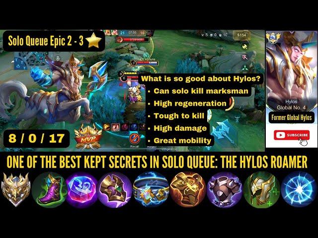 ONE OF THE BEST KEPT SECRET IN MOBILE LEGENDS SOLO QUEUE RANK GAMES: THE ROAMER HYLOS TUTORIAL